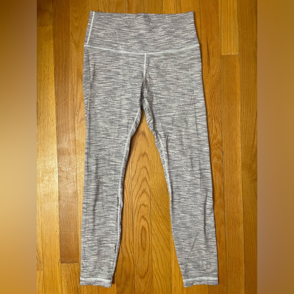 Lululemon White/Grey/Black Leggings - Size 8